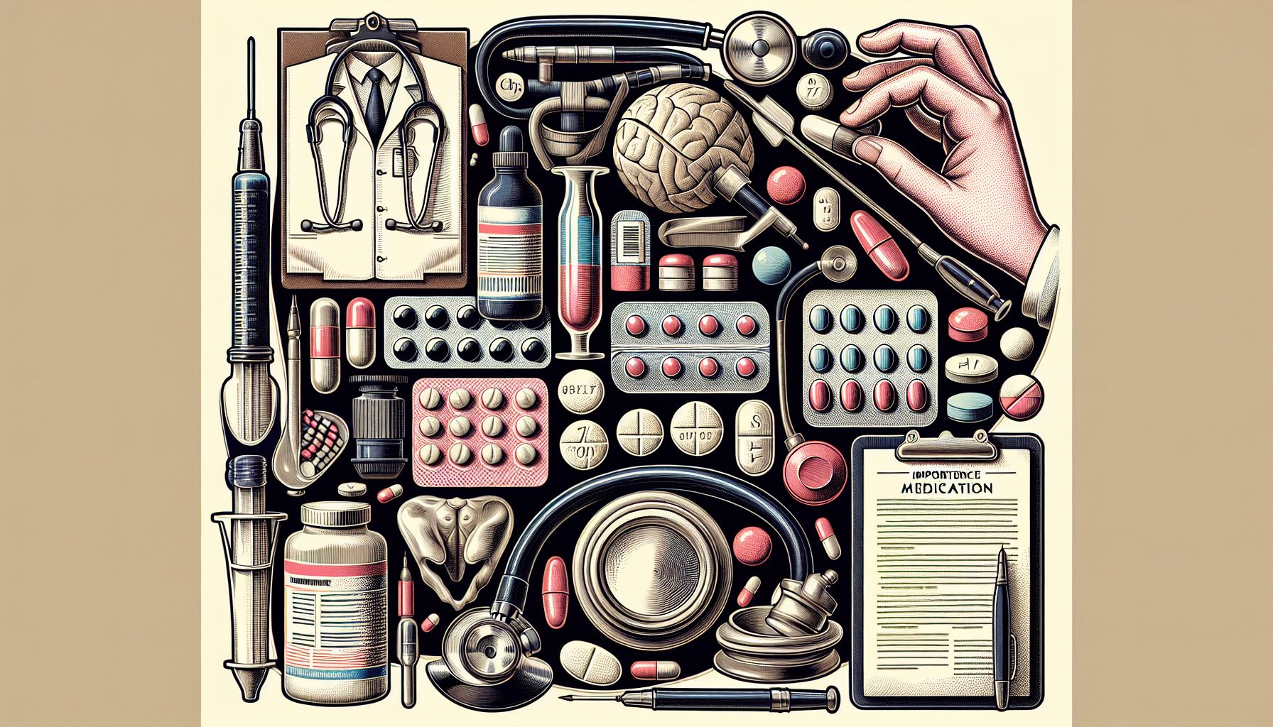 Image showing a variety of impotence medications and their usage